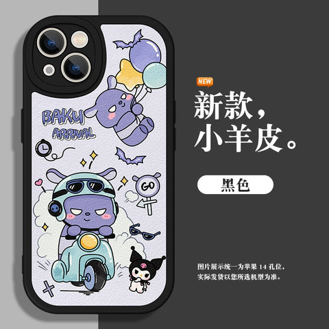 Motorcycle Lovers Suitable IPhone 14 Promax Phone Case Apple 13 Cartoon 12 Cute 11 Kuromi Xsmax Sanrio XL Women's Mini New 7/8 Plus Lambskin 6s Soft Case