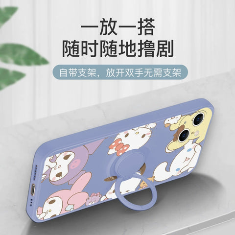 Kuromi Apple 15 Phone Case Cute Sanrio iPhone Case Full Body Protective Case For IPhone 11-15 Pro Max