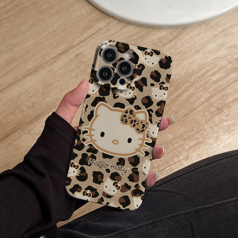 Leopard-printed New Year Hellokitty Cute Sanrio iPhone Case Full Body Protective Case For IPhone 11-15 Pro Max