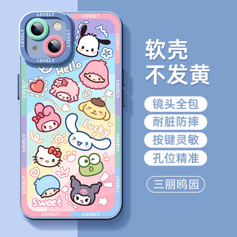 Sanrio Cute IPhone Case Full Body Protective Case For IPhone 11-15 Pro Max