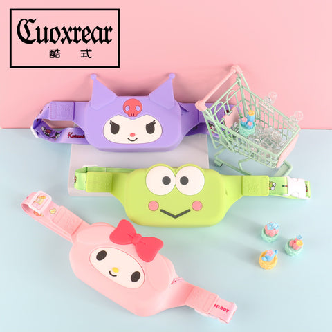 Sanrio New Cute One Shoulder Crossbody Bag Silicone Children's Waistpack