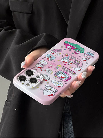 Phone Case HelloKitty Cute Cartoon New Year Hellokitty Cute Sanrio iPhone Case Full Body Protective Case For IPhone 11-15 Pro Max