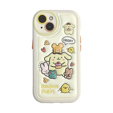 Sanrio PomPom Purin Soft iPhone Cases Suitable for iPhone 11-14 Pro Max