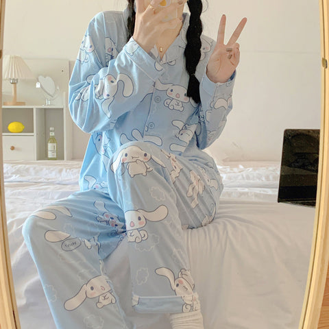 Sanrio Series Long Sleeve Pants Cute Pajamas