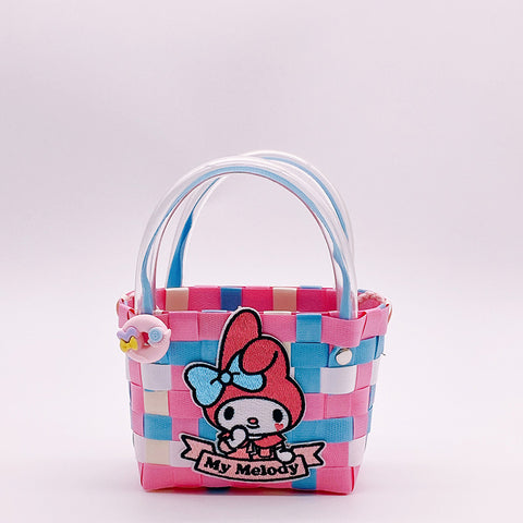 Sanrio Embroidery Cloth Sticker Small Cross-body Cabbage Basket Bag