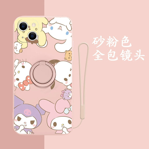 Kuromi Apple 15 Phone Case Cute Sanrio iPhone Case Full Body Protective Case For IPhone 11-15 Pro Max