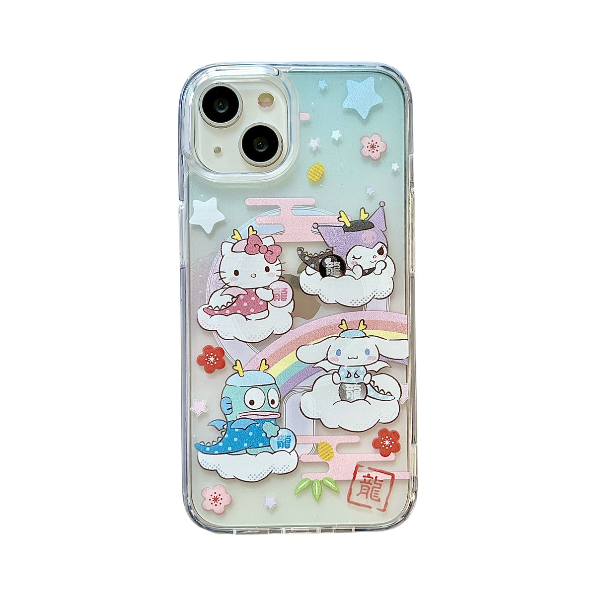 Year of The Dragon Cartoon Ugly Fish Kitty Kulomi for IPhone15/14promax Phone Case 11 Transparent Acrylic Magnetic Case 12/13 Apple 14Pro Full Cover 15Pro