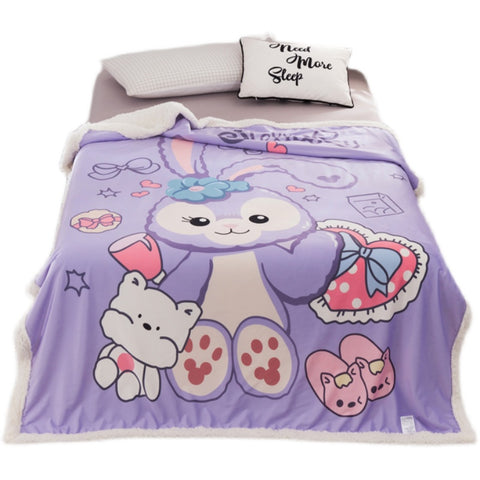 Double Cashmere Blanket Dormitory Single Doraemon Thick Warm Flannel Nap Blanket