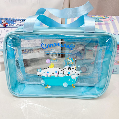 Transparent Pvc Bathroom Bathing Hall Waterproof Swimming Storage Handbag