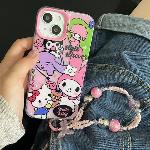 Cartoon Pink Sanrio iPhone Case Full Body Protective Case For IPhone 11-15 Pro Max