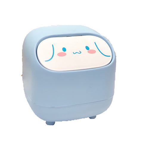 Sanrio Home Car with Lid Press Table Top Garbage Bin