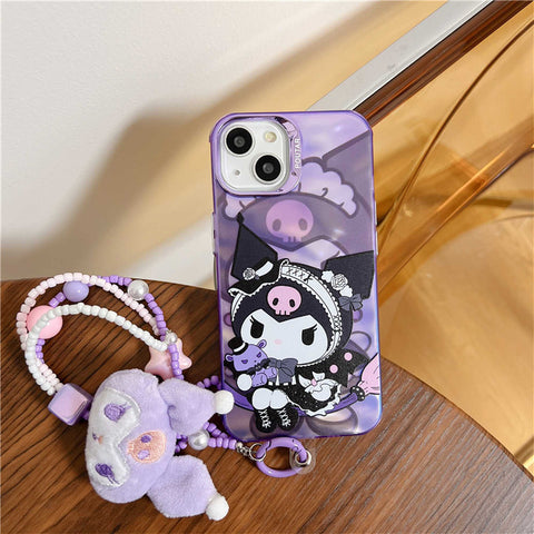 IMD Water Wave Magic Array Sanrio IPhone 15 Cartoon 14 Promax 12 Phone Case Apple 13 Chain For IPhone 11-15 Pro Max