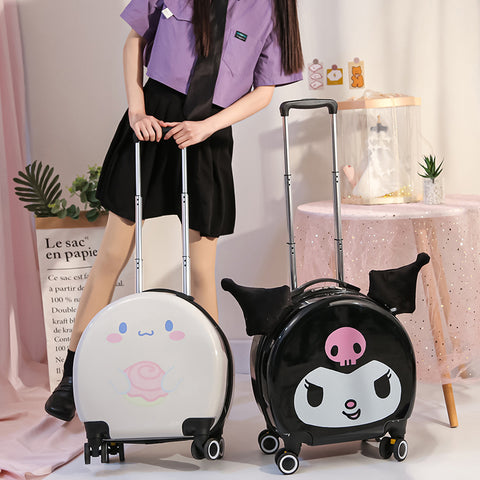 18inches or 20inches Colorful Merlot Travel Luggage Ins Coolomey Suitcase Large Ear Dog Universal Wheel Mount Case