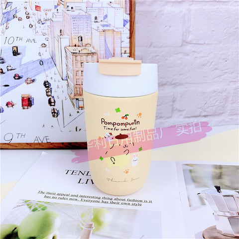 Double Drinking Thermos Cup Convenient Office Coffee Cup with Straw