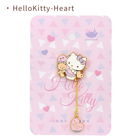 HELLO KITTY, Sanrio, Big Eared Dog, Cinnamoroll Dog, Brooch, Girlfriend, Birthday Gift, Souvenir Pendant, Merchandise, Perch