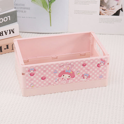 Desktop Foldable Plastic Storage Box Sundries Storage Basket