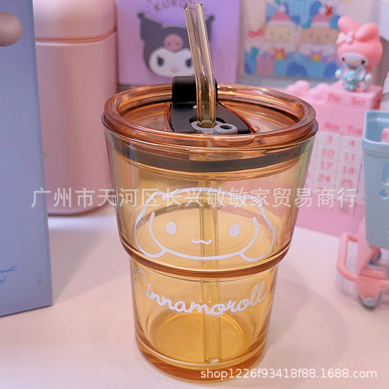 Sanrio Series Glass Straw Cups