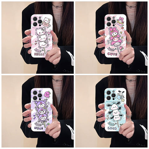 Fun Sanrio New  Cute IPhone Case Full Body Protective Case For IPhone 11-15 Pro Max