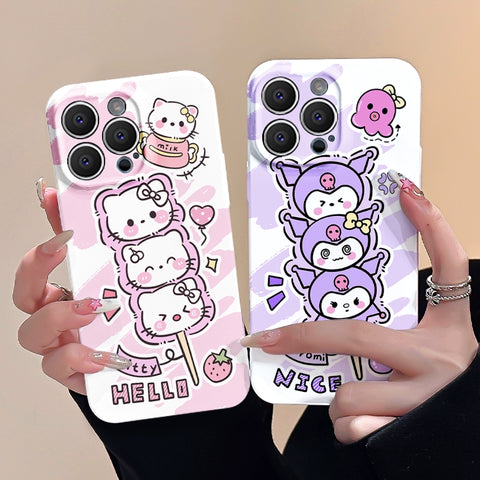 Fun Sanrio New  Cute IPhone Case Full Body Protective Case For IPhone 11-15 Pro Max