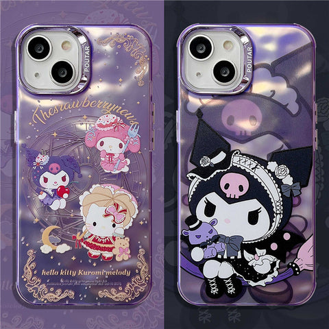 IMD Water Wave Magic Array Sanrio IPhone 15 Cartoon 14 Promax 12 Phone Case Apple 13 Chain For IPhone 11-15 Pro Max