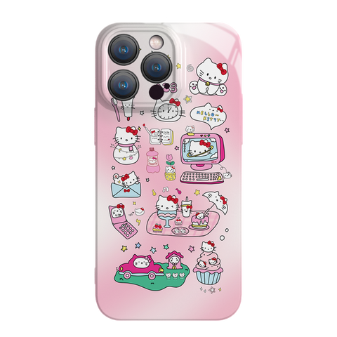 Phone Case HelloKitty Cute Cartoon New Year Hellokitty Cute Sanrio iPhone Case Full Body Protective Case For IPhone 11-15 Pro Max