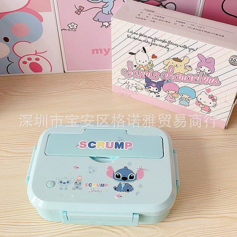 Sanrio Series 304 Stainless Steel Three-compartment Portable Lunch Box