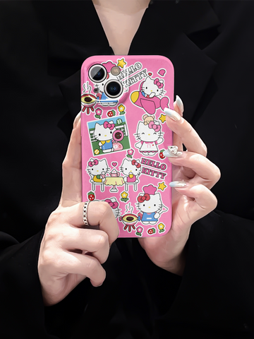 Sanrio Hellokitty Cat Cute Sanrio iPhone Case Full Body Protective Case For IPhone 11-15 Pro Max