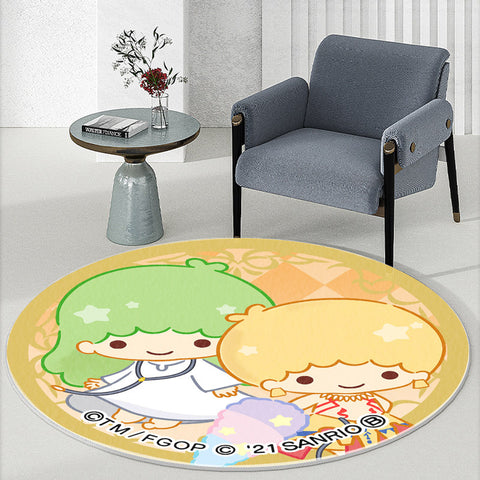 Cartoon Blend Carpet Home Hanging Basket Round Mat Carpet