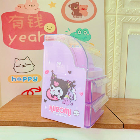 Sanrio Series Tabletop Large Capacity Double-layer Drawer Jewelry Box Shelf