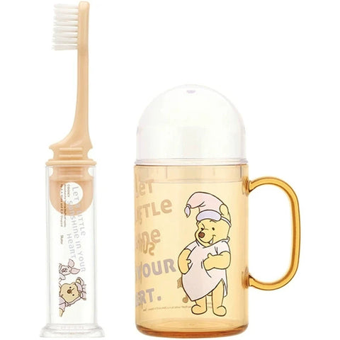 Spot Japanese Purchase Sanrio Disney Skater Collaboration Travel Carrying Toothbrush Mouthwash Cup Set Cartoon