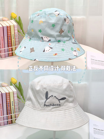 Sanrio Cute Mask Small, Waterproof, Sunscreen, Windproof, Leisure Fisherman's Hat, Sunvisor Hat