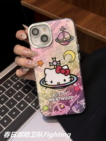 Cute Cartoon Sanrio Halo Cute Sanrio iPhone Case Full Body Protective Case For IPhone 11-15 Pro Max