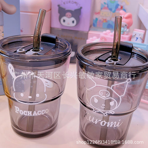 Sanrio Series Glass Straw Cups