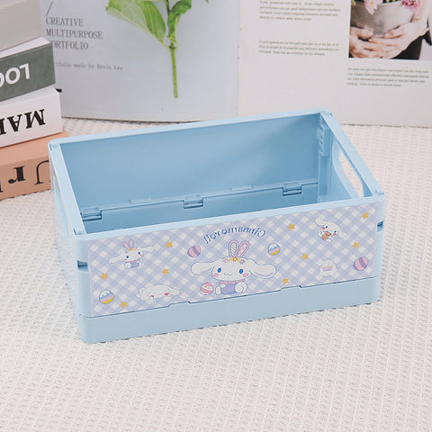 Desktop Foldable Plastic Storage Box Sundries Storage Basket