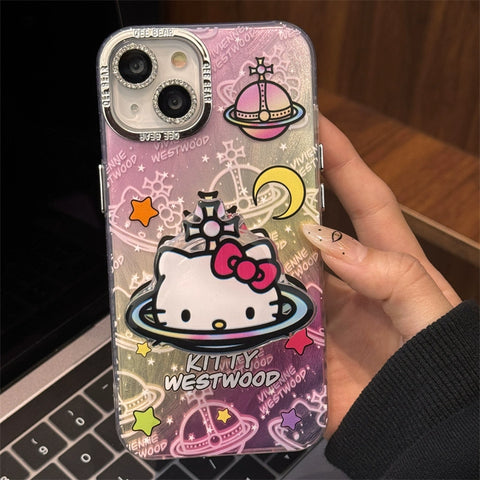 Cute Cartoon Sanrio Halo Cute Sanrio iPhone Case Full Body Protective Case For IPhone 11-15 Pro Max