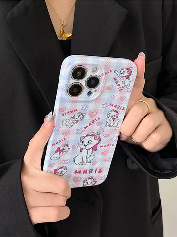 Cartoon Mary Cat Fun  Cute Sanrio iPhone Case Full Body Protective Case For IPhone 11-15 Pro Max