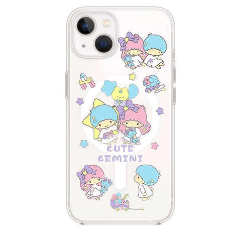 Sanrio Cute Twin Star Cute IPhone Case Full Body Protective Case For IPhone 11-15 Pro Max