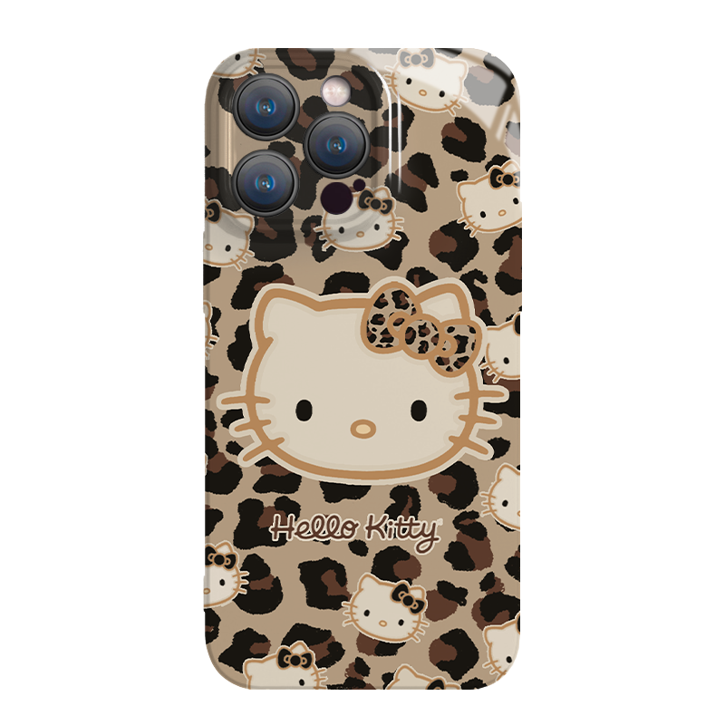 Leopard-printed New Year Hellokitty Cute Sanrio iPhone Case Full Body Protective Case For IPhone 11-15 Pro Max