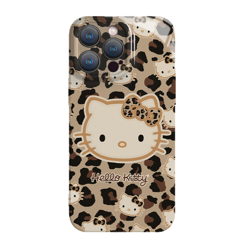 Leopard-printed New Year Hellokitty Cute Sanrio iPhone Case Full Body Protective Case For IPhone 11-15 Pro Max