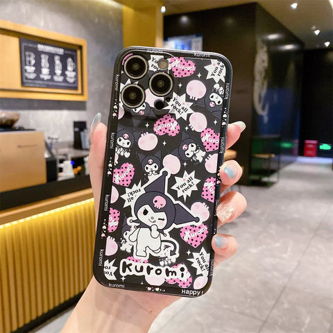 New Iphone 14 Cartoon SanrioApple Mobile Phone Case Kuromi My Melody Sanrio iPhone Case Full Body Protective Case For IPhone 11-15 Pro Max