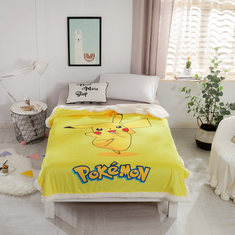 Double Cashmere Blanket Dormitory Single Doraemon Thick Warm Flannel Nap Blanket