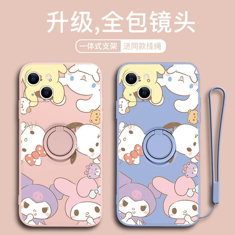 Kuromi Apple 15 Phone Case Cute Sanrio iPhone Case Full Body Protective Case For IPhone 11-15 Pro Max