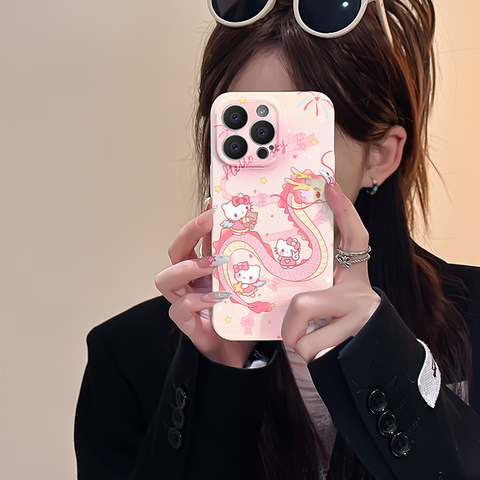 Hello Kitty Pink Cute Sanrio iPhone Case Full Body Protective Case For IPhone 11-15 Pro Max