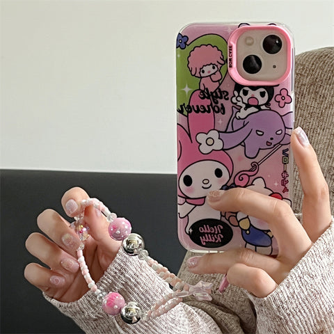 Cartoon Pink Sanrio iPhone Case Full Body Protective Case For IPhone 11-15 Pro Max