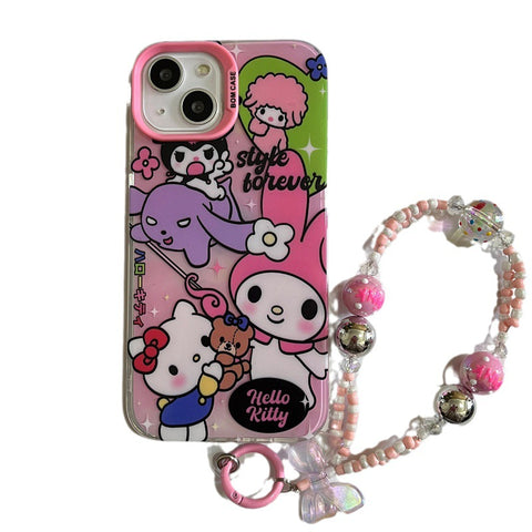 Cartoon Pink Sanrio iPhone Case Full Body Protective Case For IPhone 11-15 Pro Max