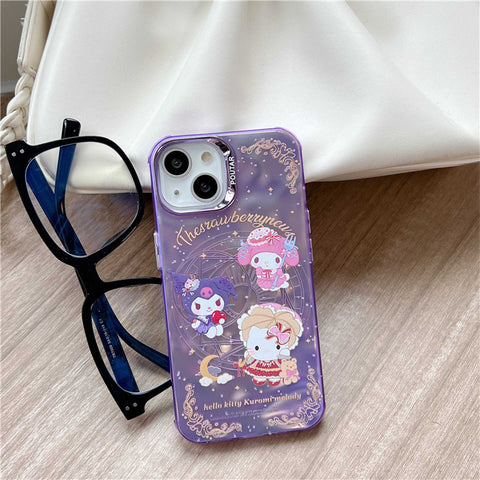 IMD Water Wave Magic Array Sanrio IPhone 15 Cartoon 14 Promax 12 Phone Case Apple 13 Chain For IPhone 11-15 Pro Max