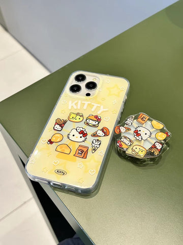 Sanrio HK Cat IPhone Case Full Body Protective Case For IPhone 11-15 Pro Max