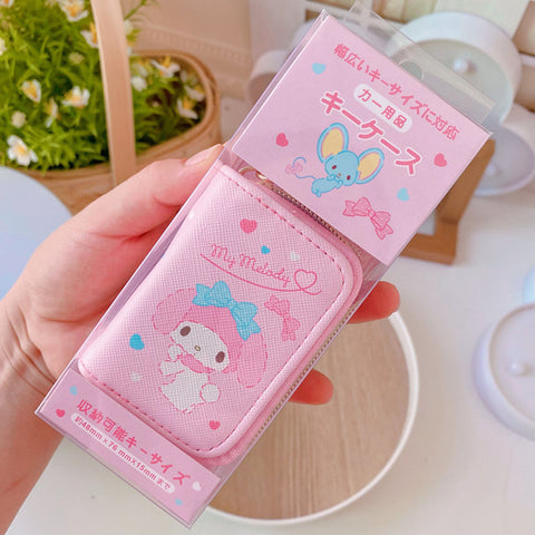 Sanrio Series PU Leather Zipper Storage Bag Key Protective Case