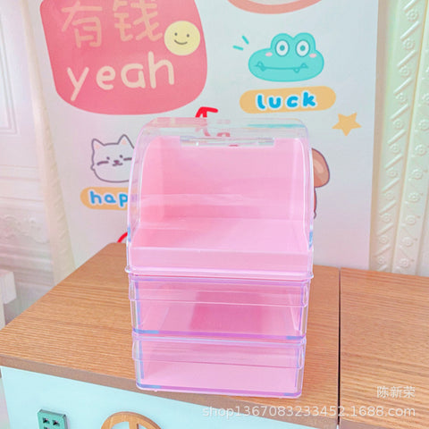 Sanrio Series Tabletop Large Capacity Double-layer Drawer Jewelry Box Shelf