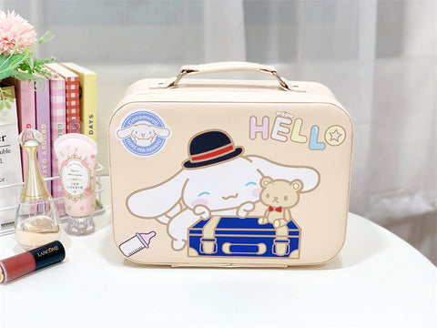 Sanrio Large Capacity Travel Portable Handcase with Mirror